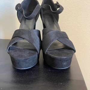 Chunky Black Heels Size 10